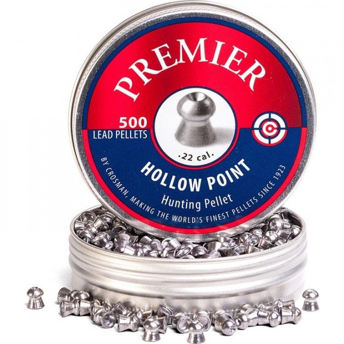Pellets Crosman Premier Hollow Point Pellets .22 14.3gr 500 pcs 6-LHP22